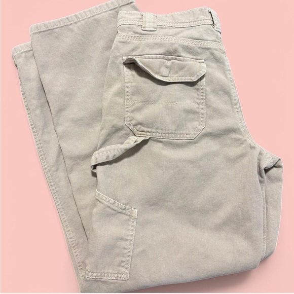 Garage Low Rise Carpenter Pants Khaki - Picture 2 of 5